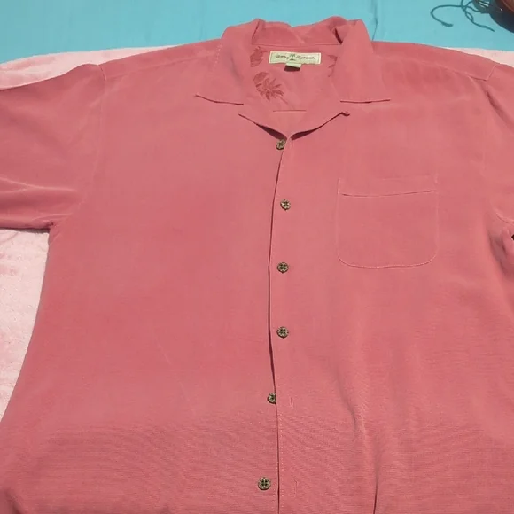 Tommy Bahama Men's Coral Button Down Shirt - Picture 4 of 6